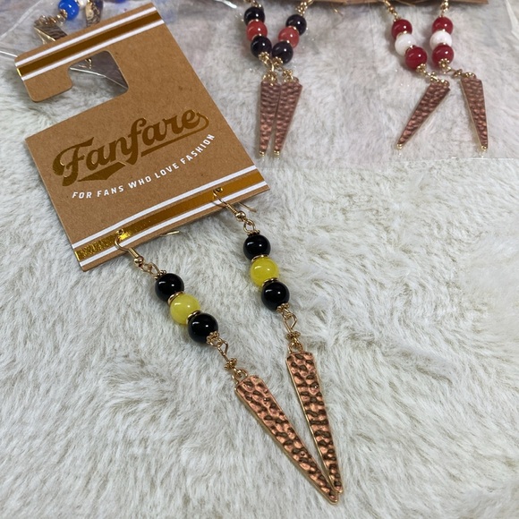 Colorful Glass Bead Spike Earrings NEW - Picture 7 of 8